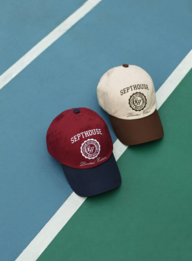 Septhouse 复古撞色字母绣花棒球帽 两色