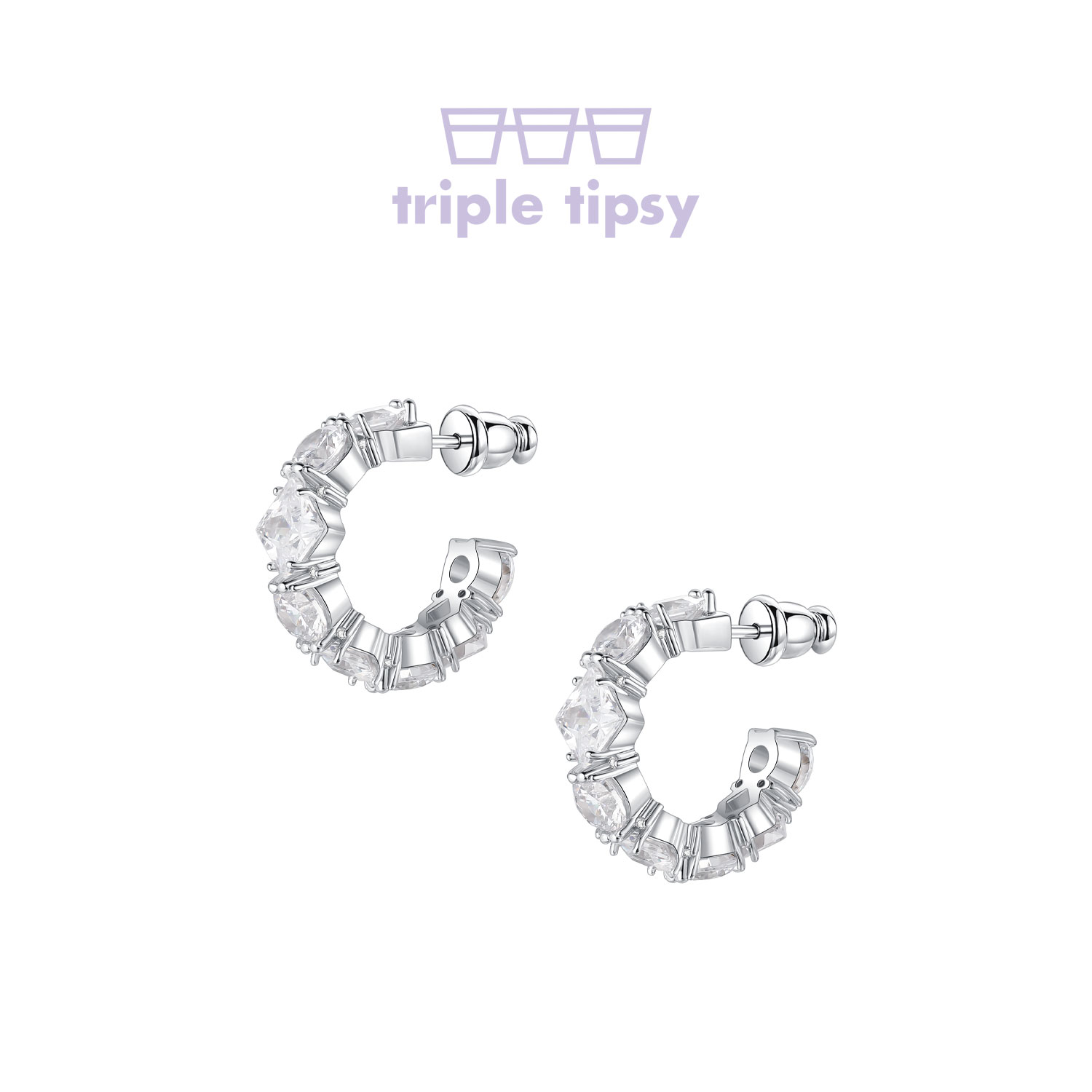 triple tipsy三倍微醺 Crush迷恋系列 碎冰缎带耳环 仙女星光月夜