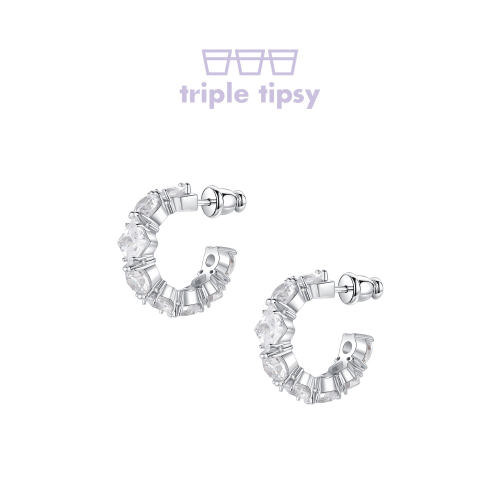 triple tipsy三倍微醺 Crush迷恋系列 碎冰缎带耳环 仙女星光月夜
