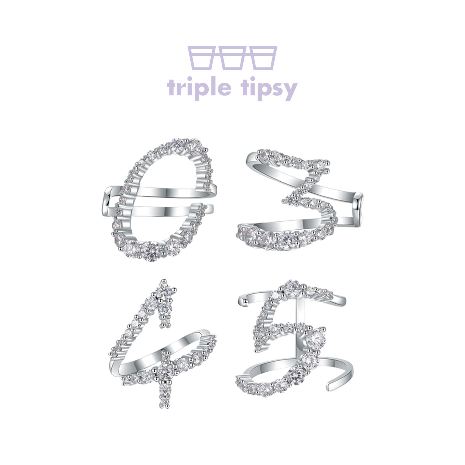 纯银戒指，幸运数字，明星同款