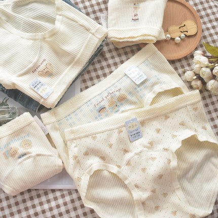 蓝色小朋友 18厘米加长裆纯棉内裤女生A类婴儿棉7A抗菌舒适全棉裆