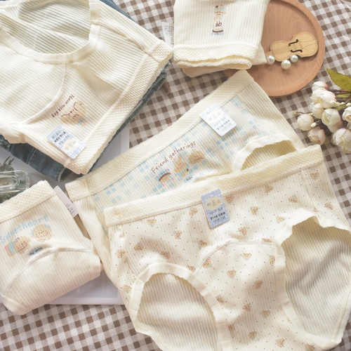 小熊乐园加长裆纯棉女三角裤