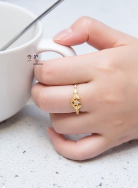 军恋纯银橄榄枝五角星戒指女兵哥哥送军嫂异地恋女友情侣纪念礼物