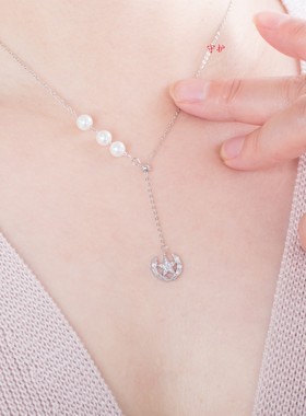 五角星橄榄枝军嫂S925纯银项链兵哥哥送女友军旅原创异地情侣首饰