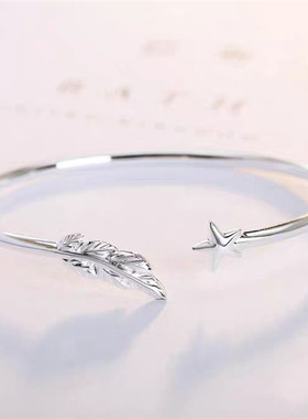 首饰品手镯925纯银橄榄枝