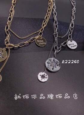 双层欧美ins毛衣链网红