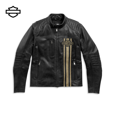 哈雷戴维森Passing Link II 男士皮夹克三通风口设计舒适便捷