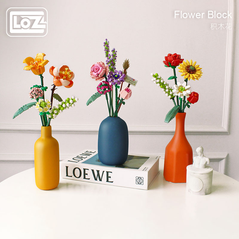 LOZ/俐智小颗粒拼装积木鲜花主题