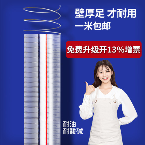 一尊pvc钢丝管透明塑料一寸高压