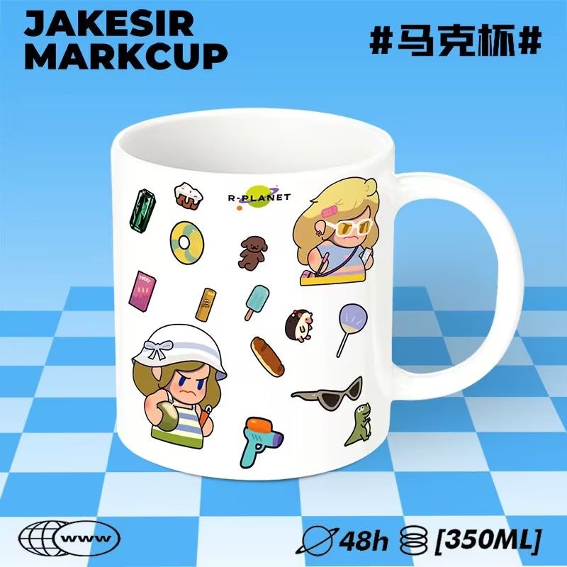 RageBaby可爱周边陶瓷杯马克杯家用牛奶咖啡杯桌面摆件生日礼物