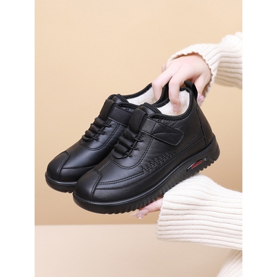 意尔康2025冬季新款老北京棉鞋女加绒加厚防滑妈妈鞋防水保暖棉靴