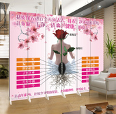 私密保养养生美容院防水双面折叠移动屏风隔断客厅简约现代装 饰墙