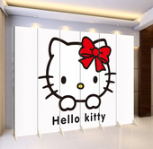 hellokitty凯蒂猫卡通折屏风隔断客厅时尚 玄关儿童房入户家用直播