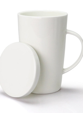 新款WALLEN经典白色有盖大马克杯骨瓷杯早餐水杯茶杯北欧INS 包邮