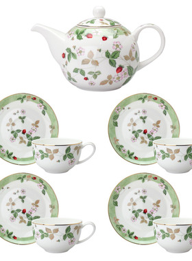 清仓RHENUS野草莓绿色系北欧下午茶骨瓷咖啡具套装英式小清新售完