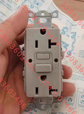 美国荷宝HUBBELL GFRST20GY 20A 125V  美标漏电双联插座