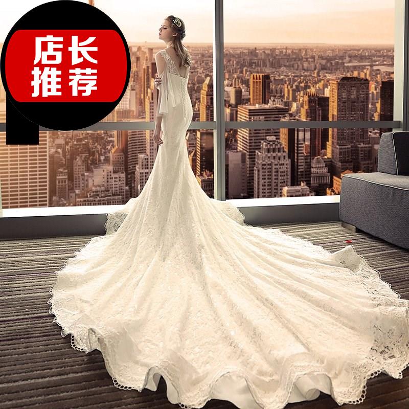 婚纱u礼服2018新款修身鱼尾大露背蕾丝小拖尾可拆卸活拖|msdalam kategori Butik wanita / wanita, perkahwinan/Cheongsam/pakaian, perkahwinan - dari Buy2taobao.com untuk memberikan perkhidmatan ejen Taobao profesional membeli