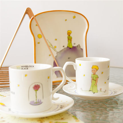 Le Petit Prince小王子玫瑰陶瓷马克杯含碟 经典童话系列图案杯