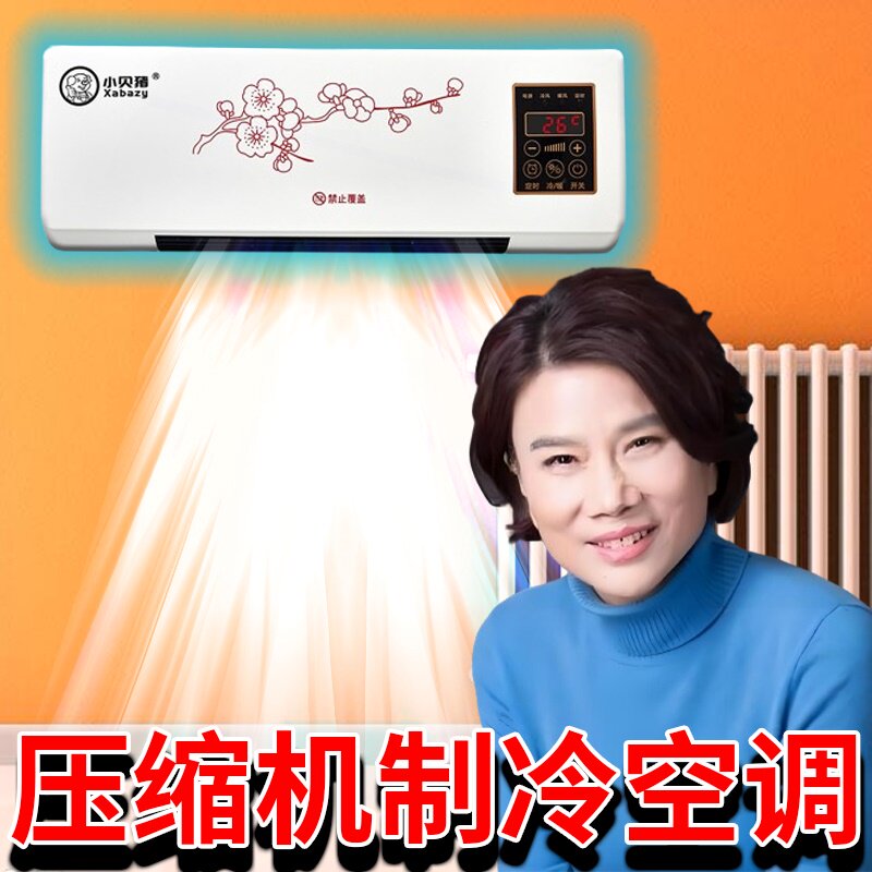 智能冷暖两用小空调省电壁挂式一冰室内制冷冷风扇体机不加水不加