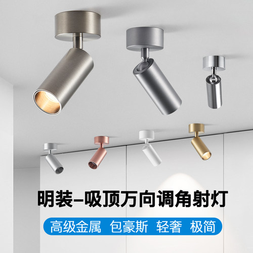 明装吸顶万向金属小射灯可调角度