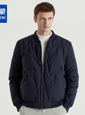 罗蒙冬季羽绒服男士鸭绒保暖加厚棒球服棉服轻松御寒时尚休闲外套