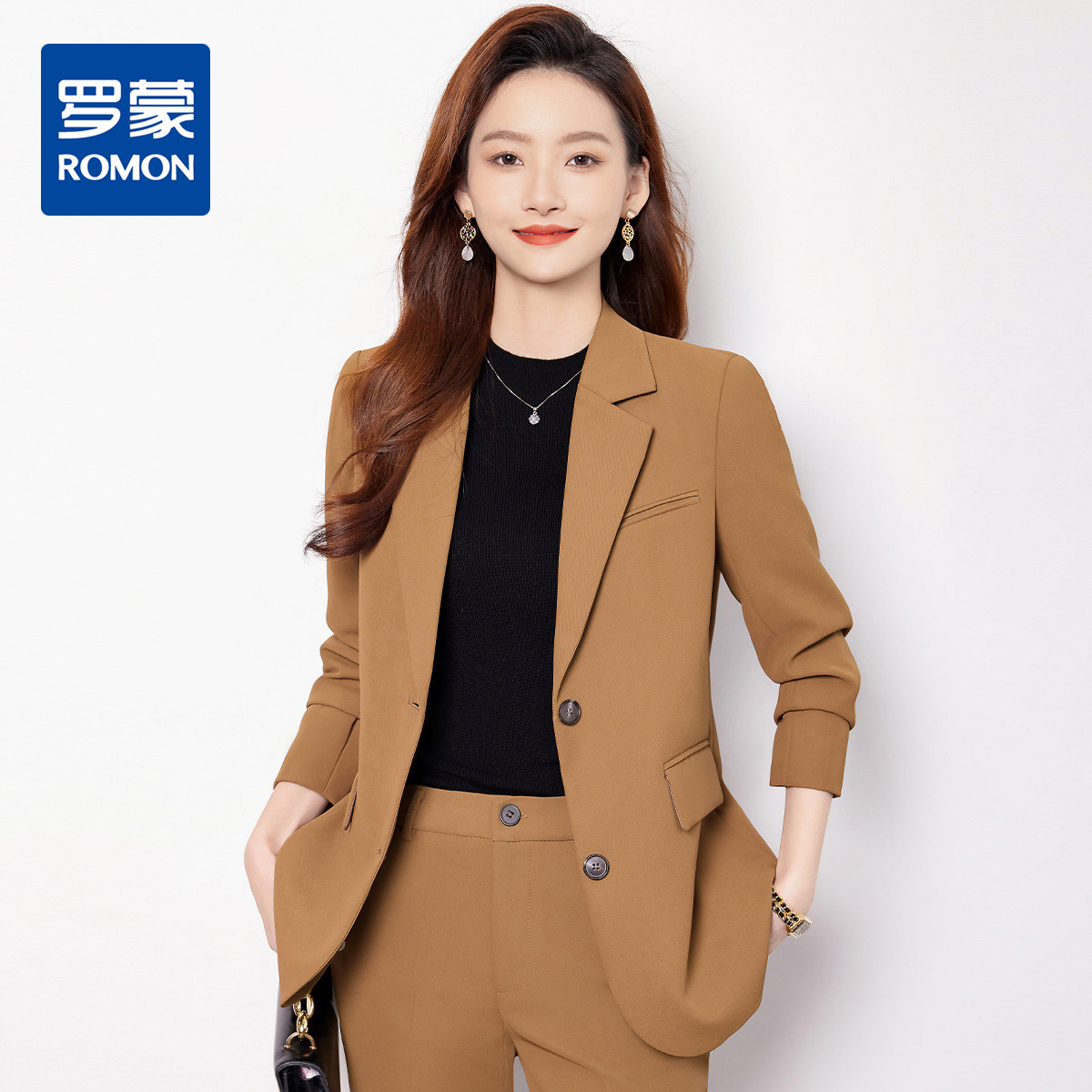 【上衣+裤子】罗蒙西服套装女士职业正装通勤OL上班面试求职西装