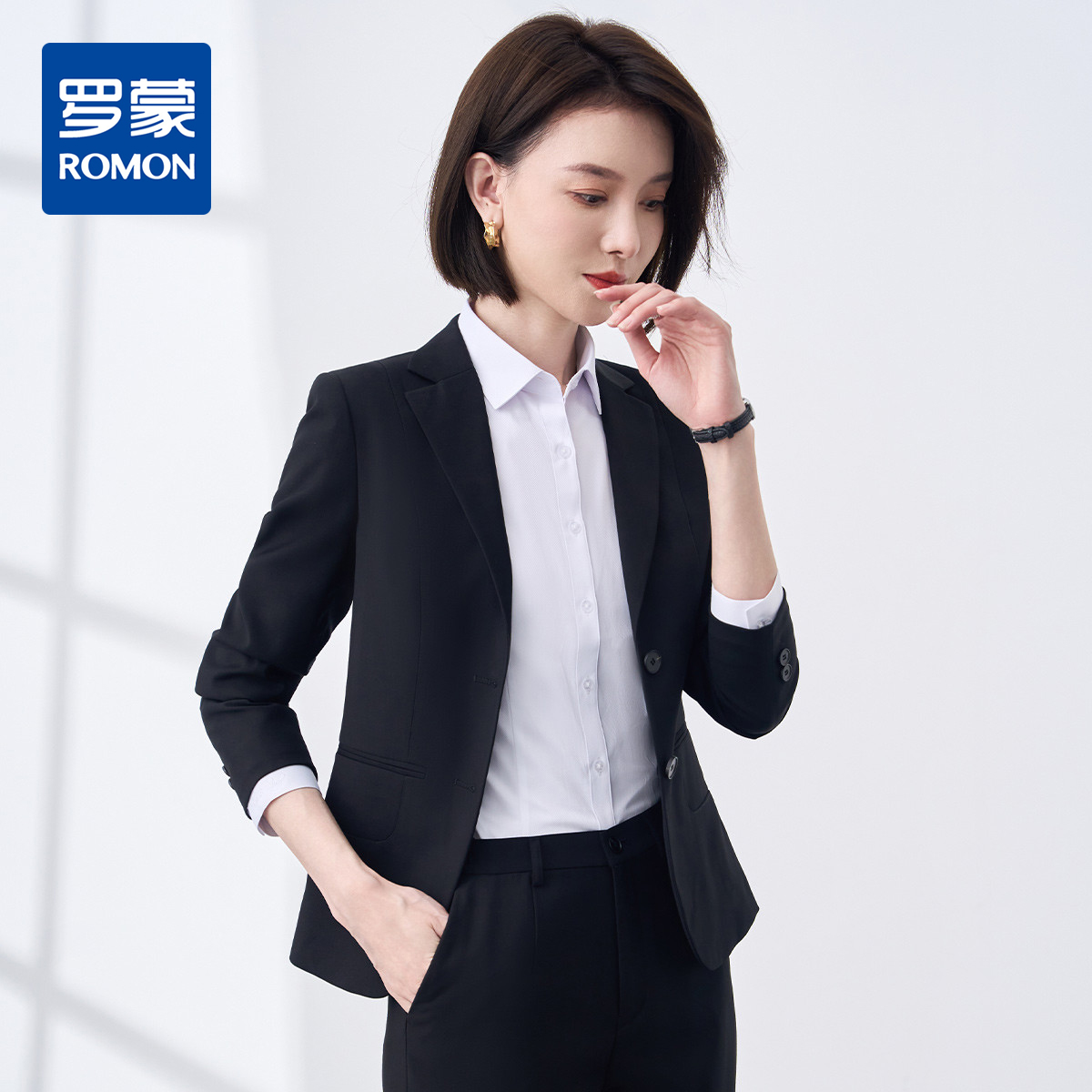 罗蒙春秋小西装外套女士商务通勤休闲百搭职业装单西服上衣外套女