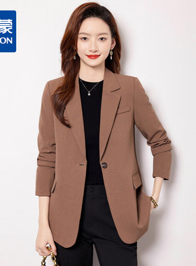 罗蒙春秋女士小西装外套女时尚休闲通勤百拍气质单西服女上衣开衫