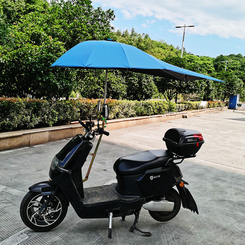 电动车遮阳伞雨伞踏板车加长太阳伞加厚黑胶防晒电瓶车摩托车伞