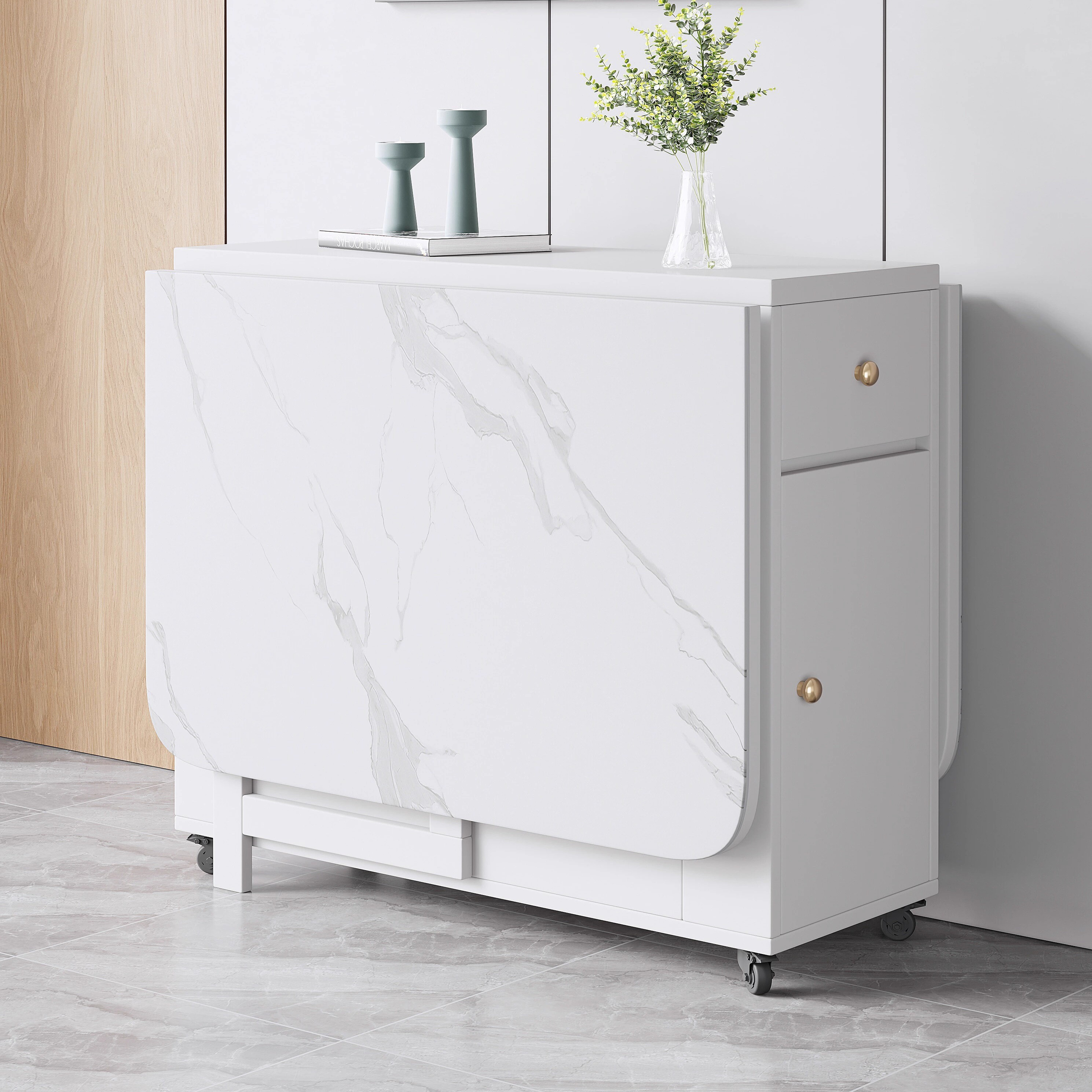 折叠餐桌家用简易小户型出租房省空间餐桌吃饭桌子1.2米可折叠