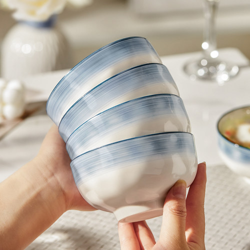 釉下彩陶瓷米饭碗家用简约