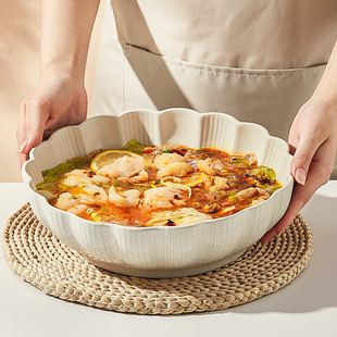 酸菜鱼大盆碗家用大号陶瓷汤碗10寸高颜值毛血旺水煮肉片专用汤盆