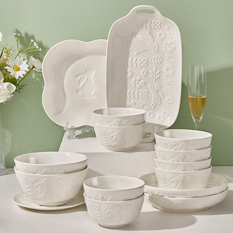 釉下彩陶瓷盘子菜盘家用创意餐具