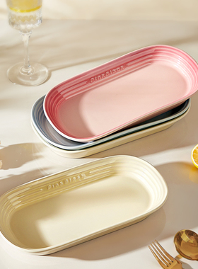 网红鱼盘家用蒸鱼盘子2025新款高级感轻奢鱼盆鱼碗陶瓷11寸装鱼碟