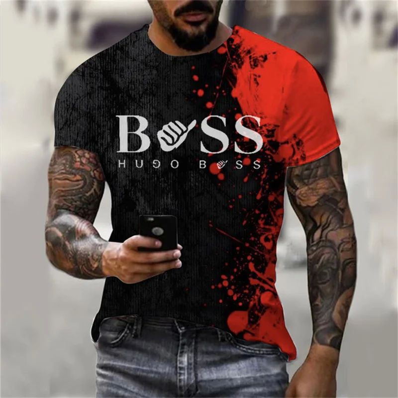 3d T Shirt For Men Gradient Element Style Outdoor Street