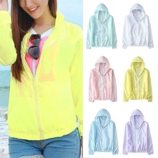 Women thin Sunscreen Bre Ultra Clothing Color Summer Solid