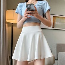 Summer Women's Skirts Fashion Sexy Mini Elastic Pleated Sun