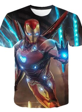 Disney Marvel Baby Boys T-shirt SpiderMans Iron Man Punk