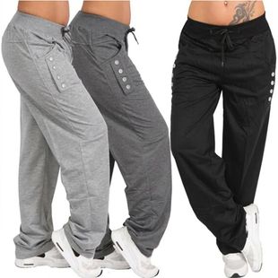 Casual Pants Women Spring Black Loose 2023 Gray Autumn