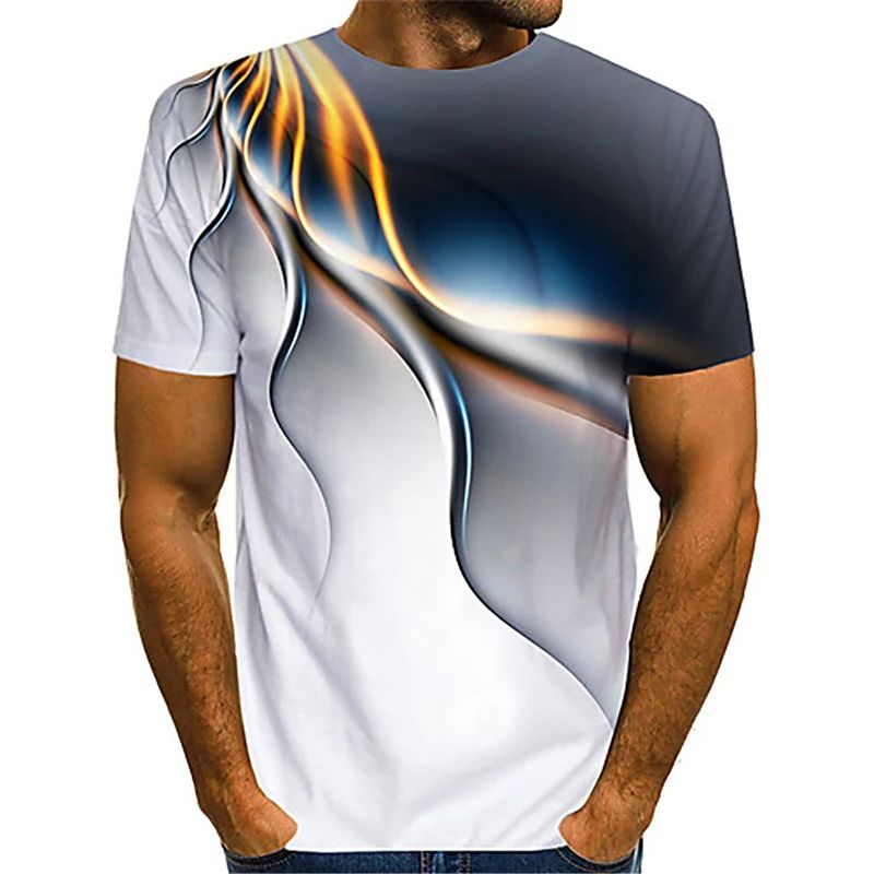2024 Men's Summer New 3d Printing Lightning Breathable