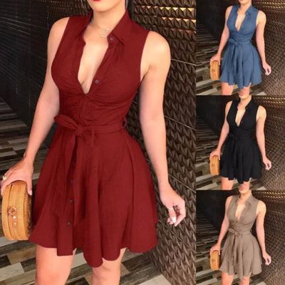Short Dresses Elegant Party Evening Casual New Summer Women