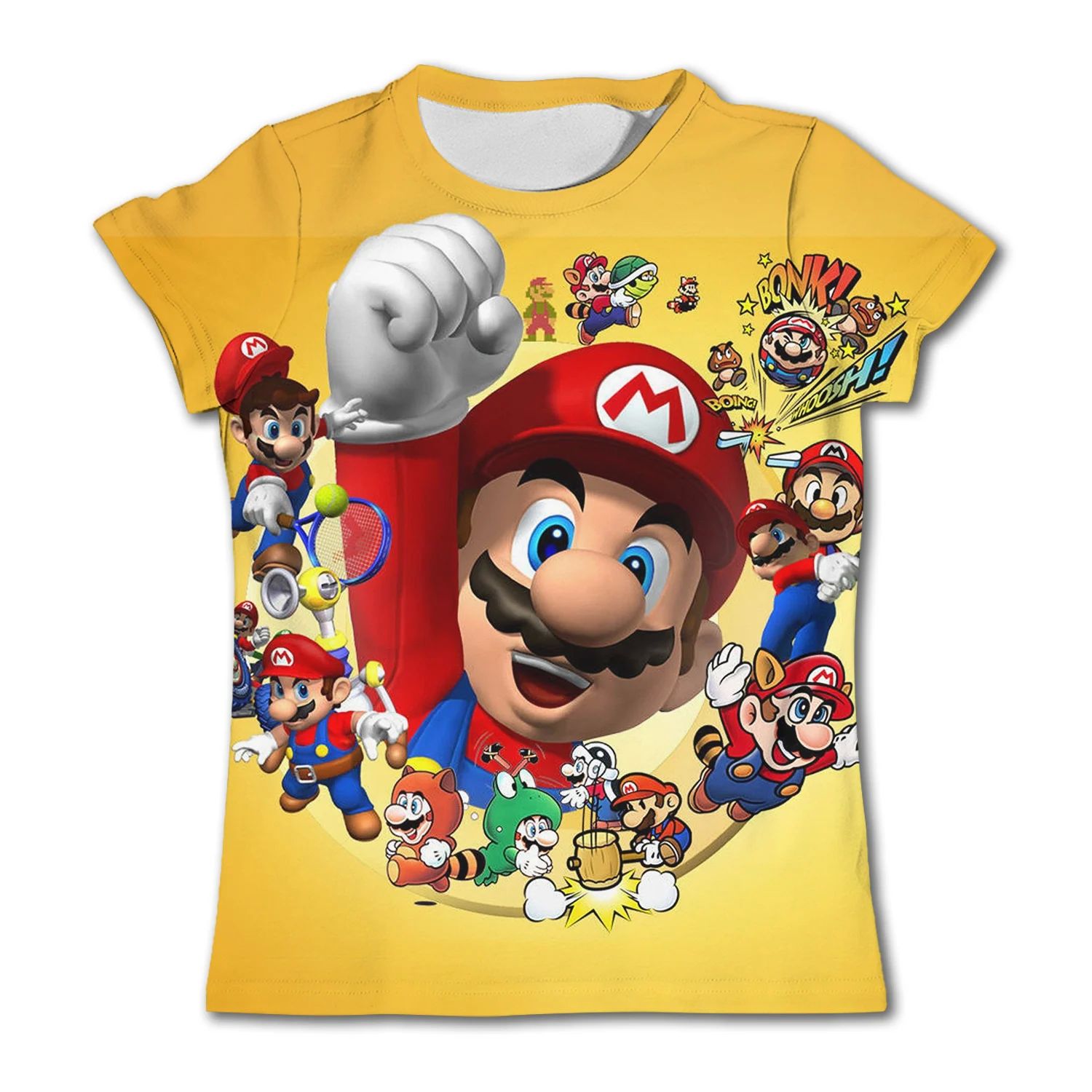 Kids Super Mario T-shirts Boy Cartoon Tops Tees Children's