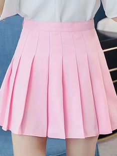 Girl White Pleated Kalevest Skirts Sweet Mini Women Y2k
