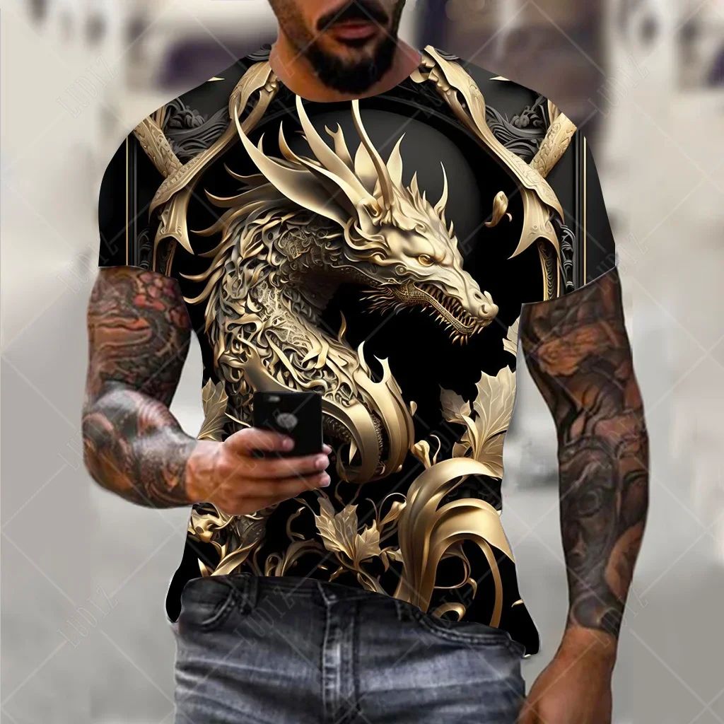 Men's Dragon T-shirt Fashion 3d Printed T Shirt Animal