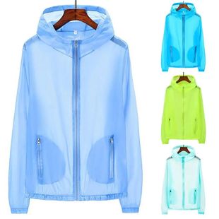 Unisex Summer Pockets Coat Hooded Jacket Zip Windpro Fishing