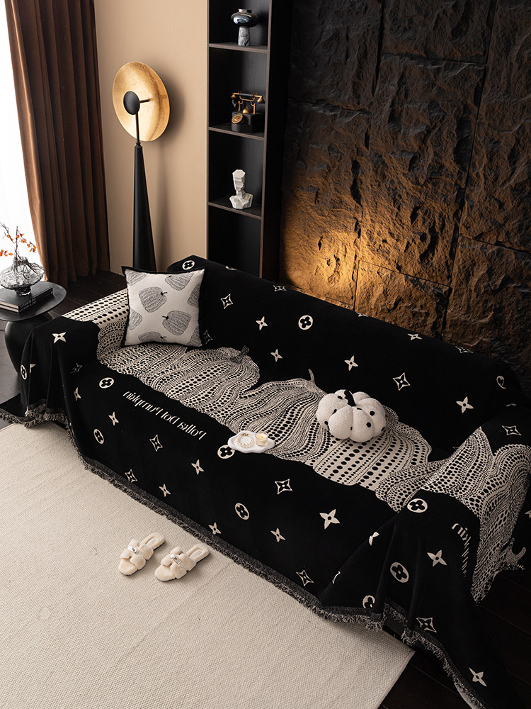 沙发巾一整张全盖2025年新款盖布轻奢高级感三座一贵妃现代简约风