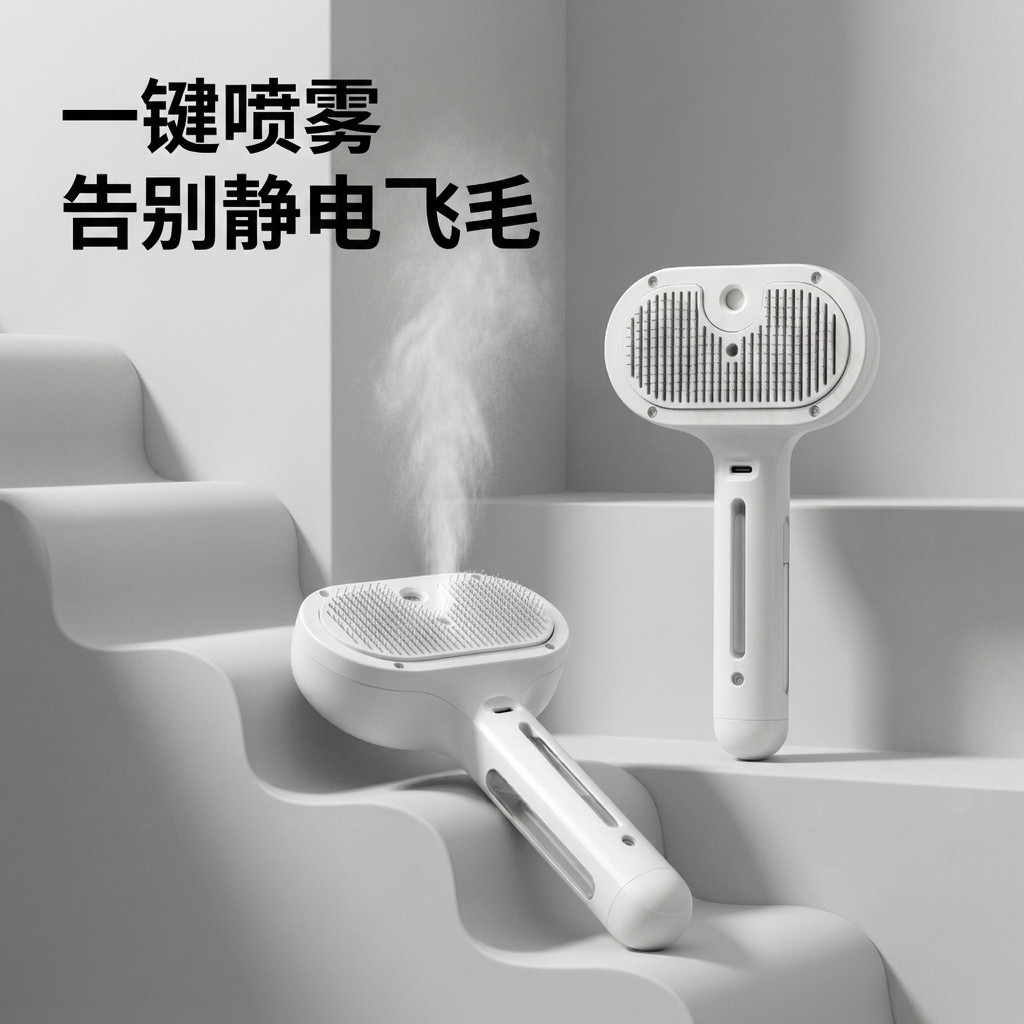 得乐喷雾猫狗去浮毛针梳图片