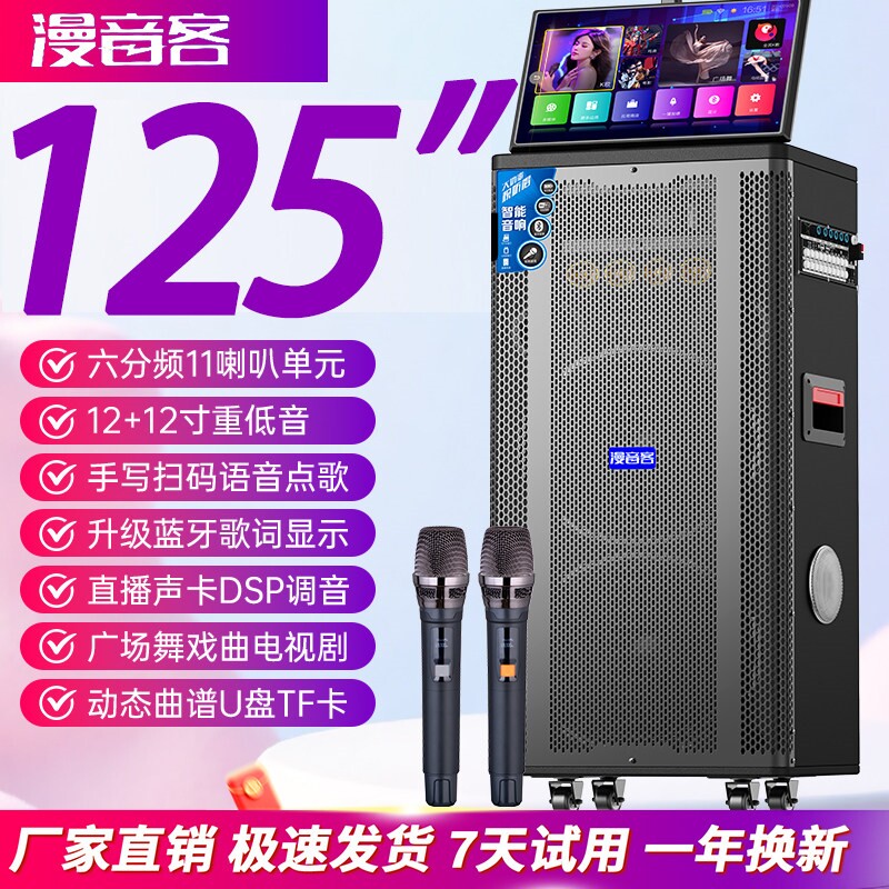 双12寸重低音户外k歌音响广场舞