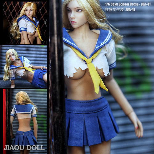 衣服包胶素体性感学生装可动人偶