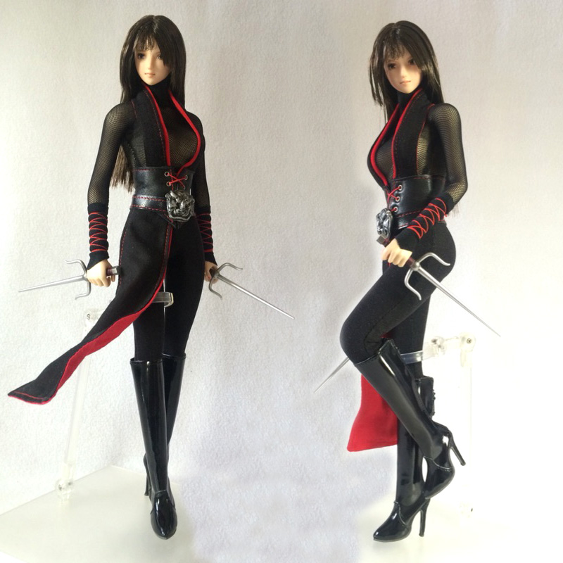 长筒靴皮靴1/6人偶女兵人